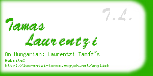 tamas laurentzi business card